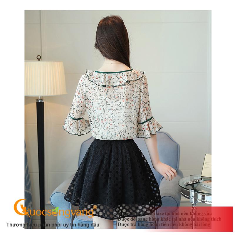 Áo kiểu nữ tay loe áo nữ voan lụa GLA267