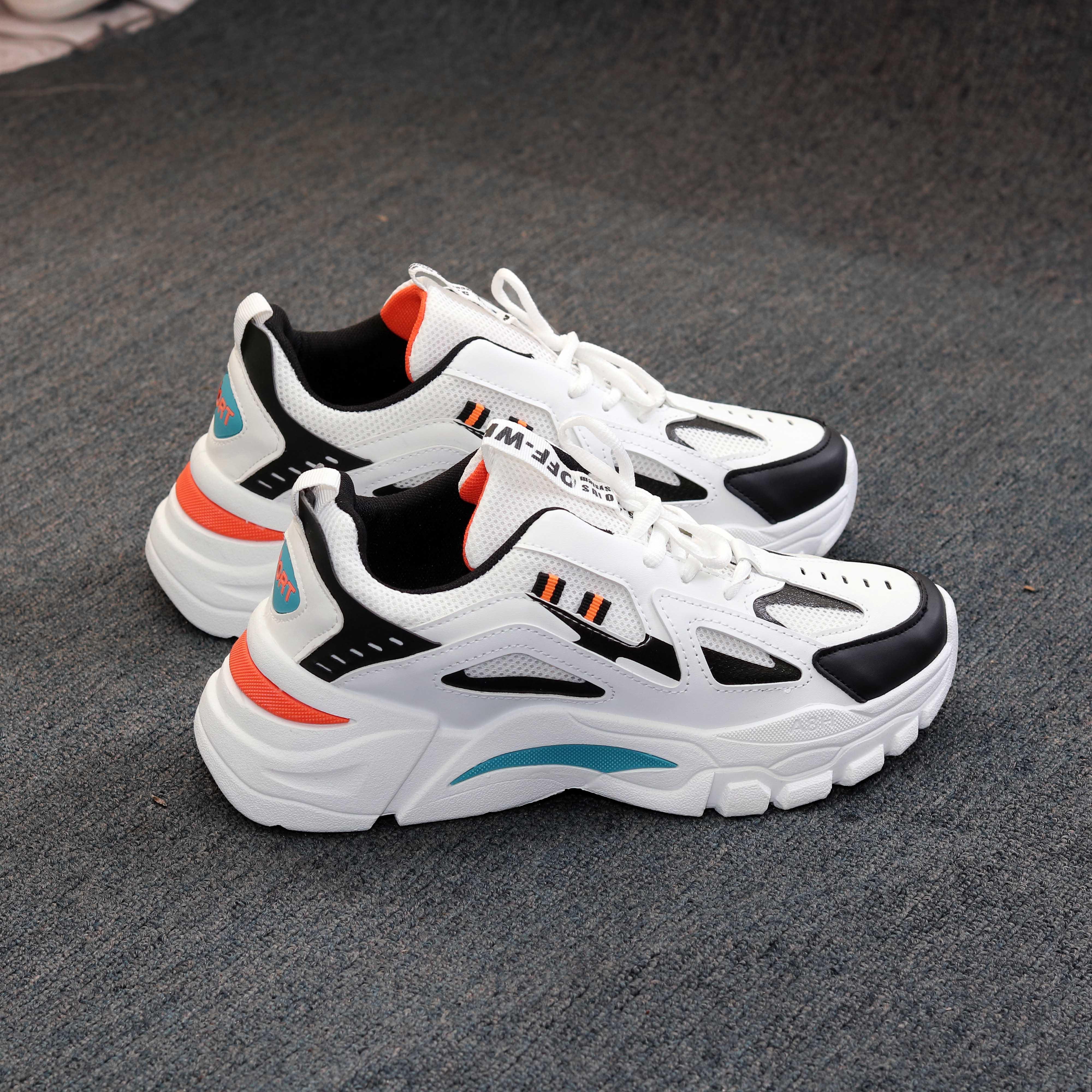 Giày thể thao Hàn Quốc, giày sneaker  Đen- trắng.