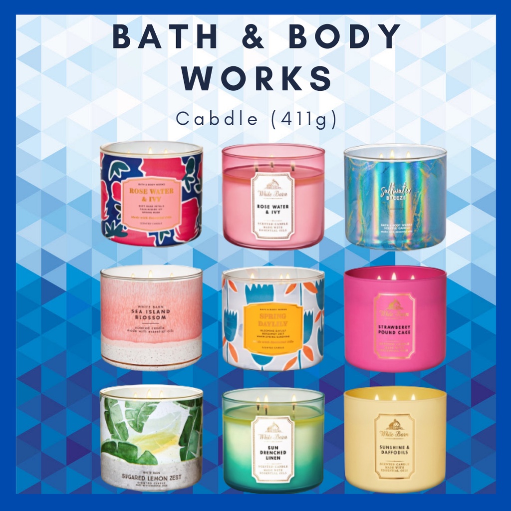 [Đủ Mùi] Nến Thơm Bath & Body Works 3 Bấc Scented Candle (411g)