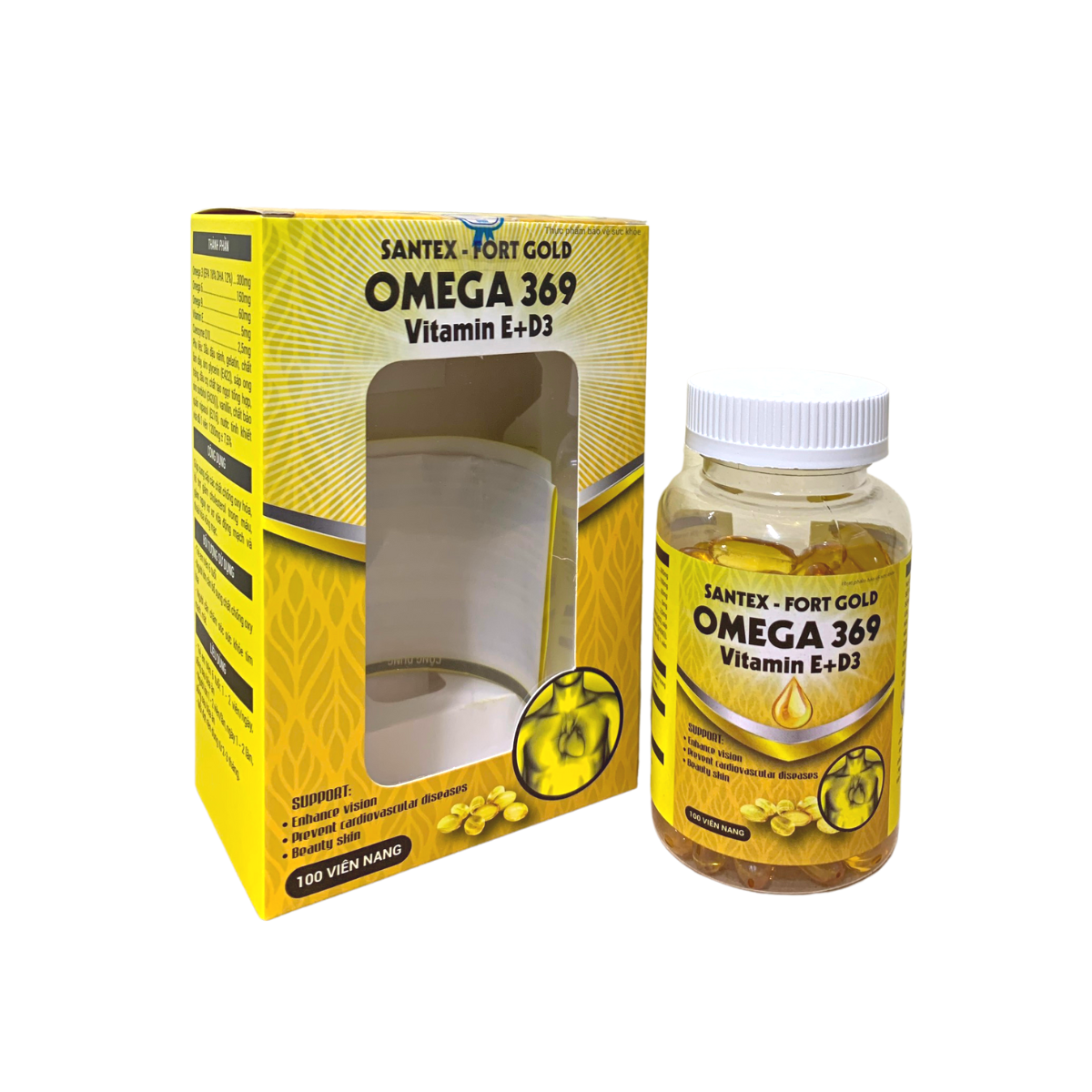 (ĐỦ HOÁ ĐƠN) Dầu cá Omega 369 SANTEX 100viên