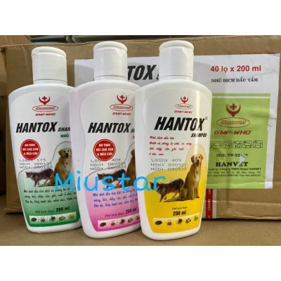 Sữa Tắm Ve Rận Bọ Chét Chó Mèo Hantox Shampoo 200ml - chai vàng