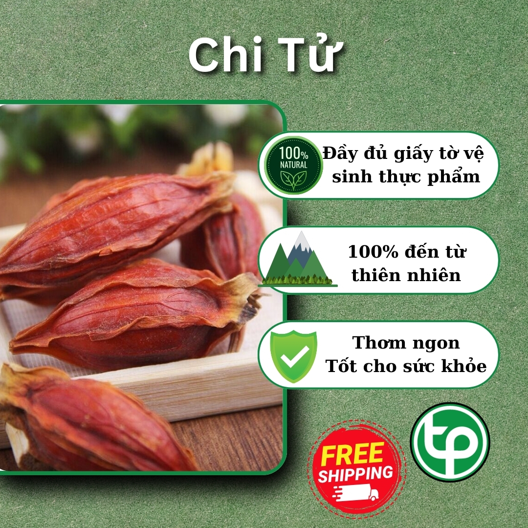 Quả dành dành (chi tử) khô 100g - Tấn Phát