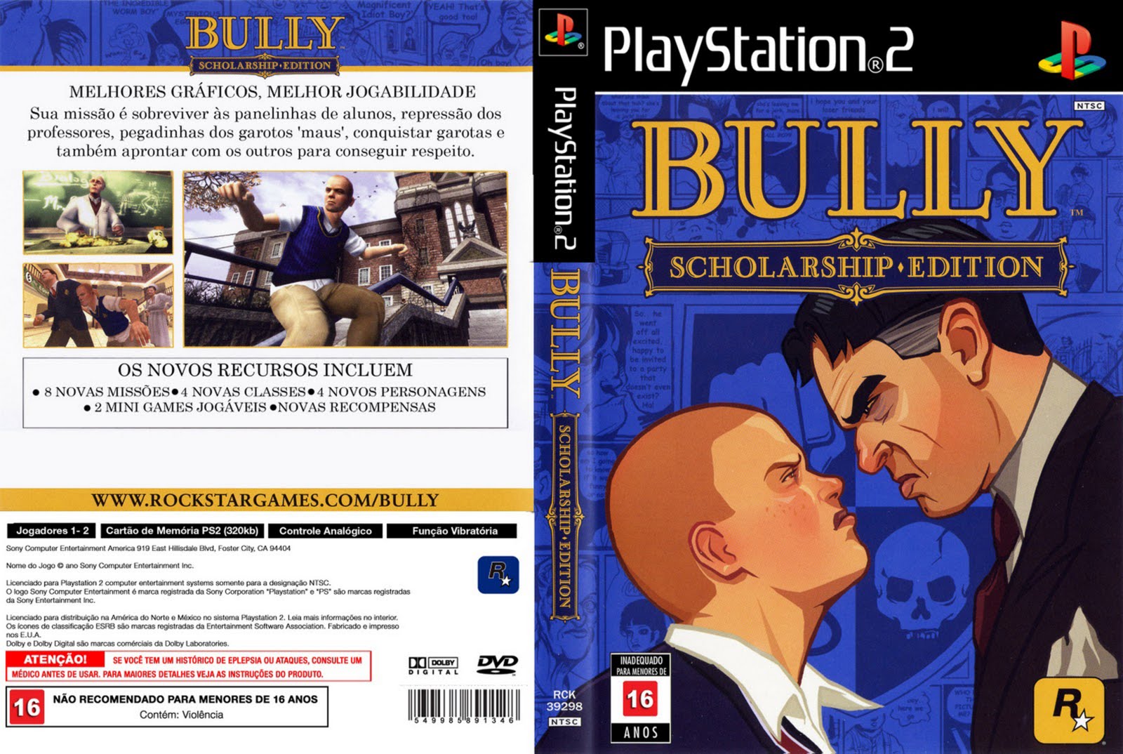 capa do jogo bully ps2