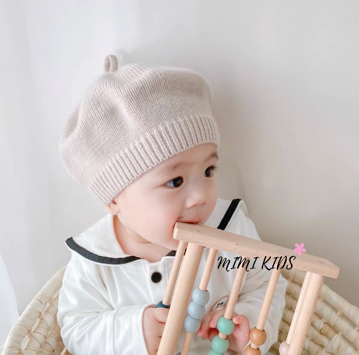 Mũ nồi len trơn cho bé Mimi Kids (6m-4y) mn78