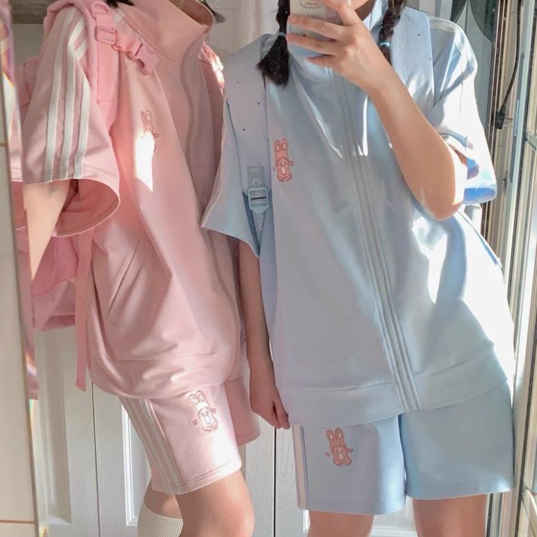 [FREESHIP] Bộ khoá sọc logo thỏ hồng KA