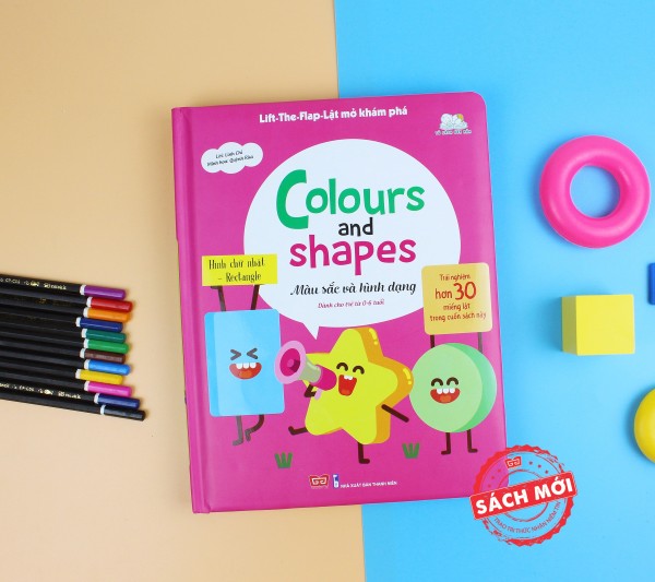 Sách tương tác - Lift-The-Flap-Lật mở khám phá - Colours and Shapes - Màu sắc và hình dạng