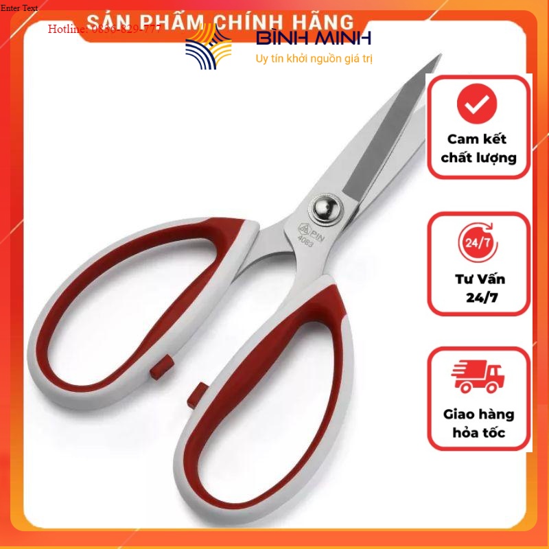 Kéo bổ cơi siêu sắc bằng thép không gỉ sử dụng cắt may công nghiệp PIN 4083