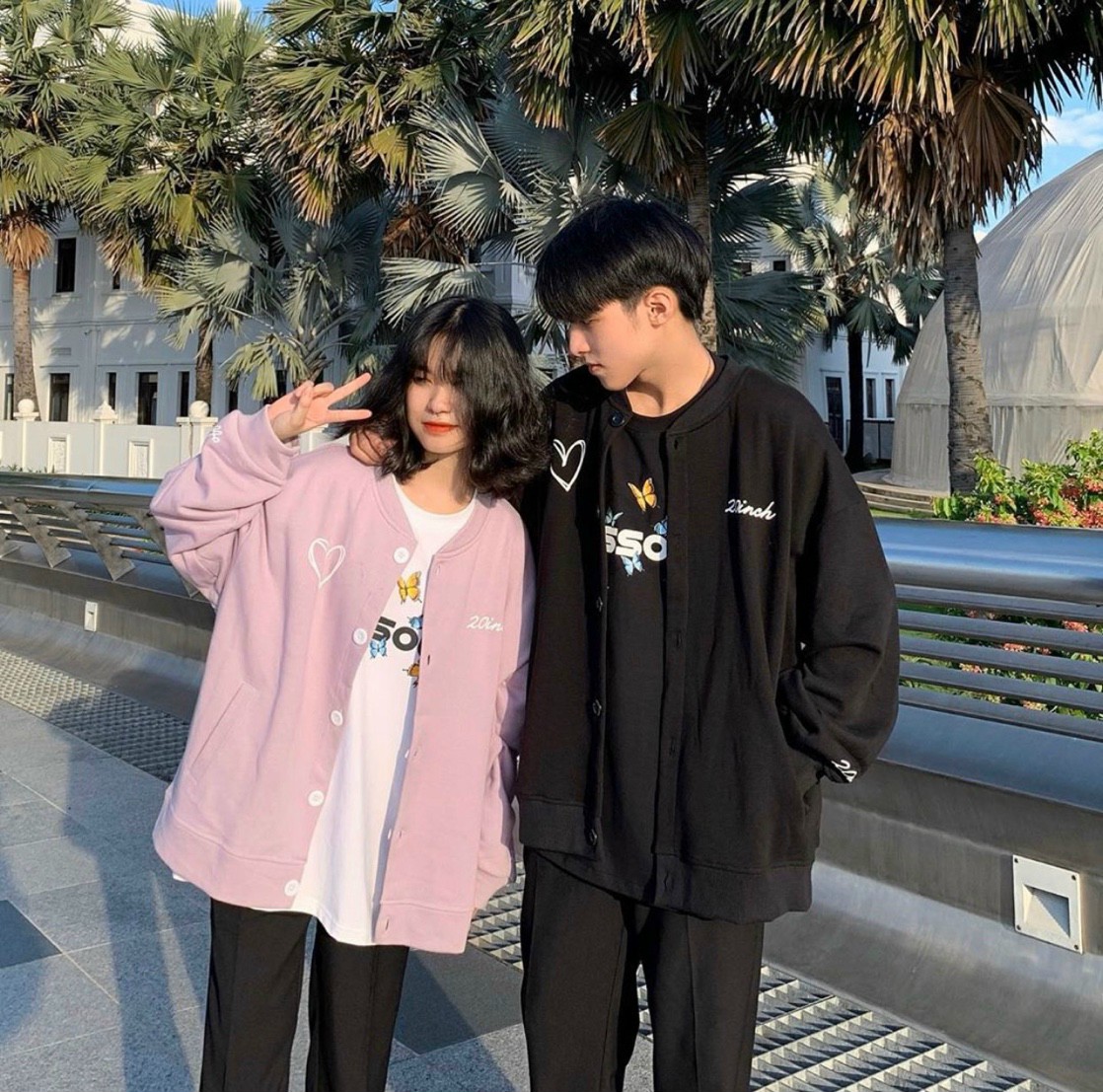 [ Video , Ảnh Thật ] Áo cardigan cặp đôi tim 20inch Ulzzang - form rộng Unisex chất nỉ ngoại dày mịn - áo khoác nỉ