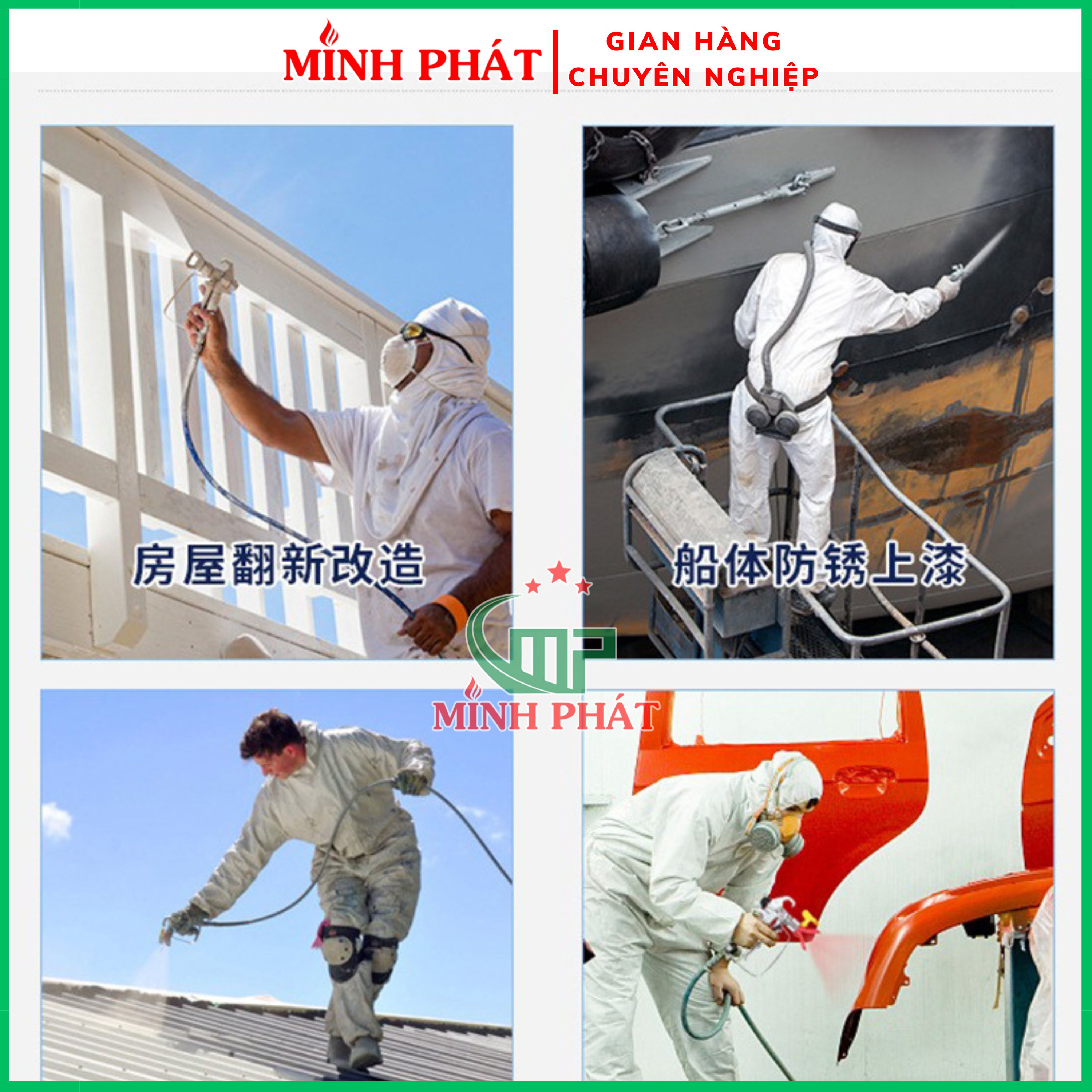 Béc Phun Sơn - Béc Phun Bột Trét Minh Phát