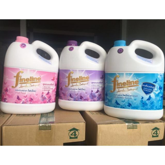 Combo 4 can nước giặt Fineline đậm đặc siêu thơm can 3 lit