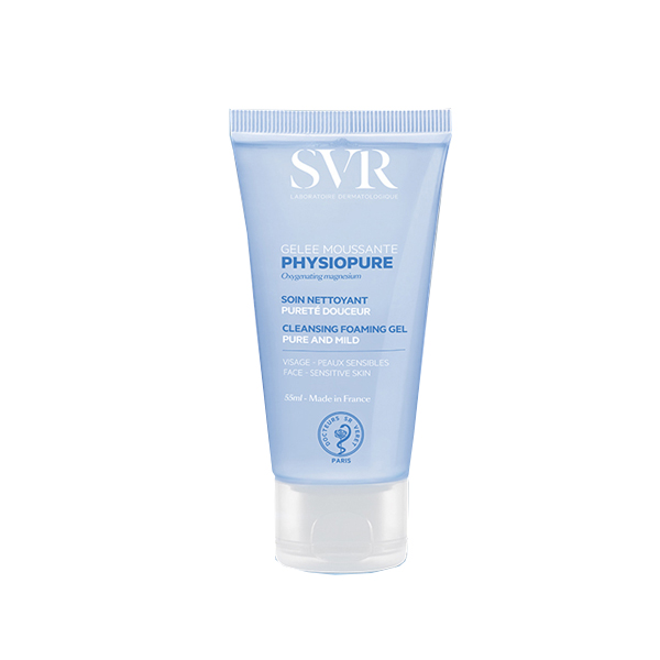 Gel rửa mặt dành cho da nhạy cảm SVR Physiopure Gelée Moussante 55ml (Xanh dương)