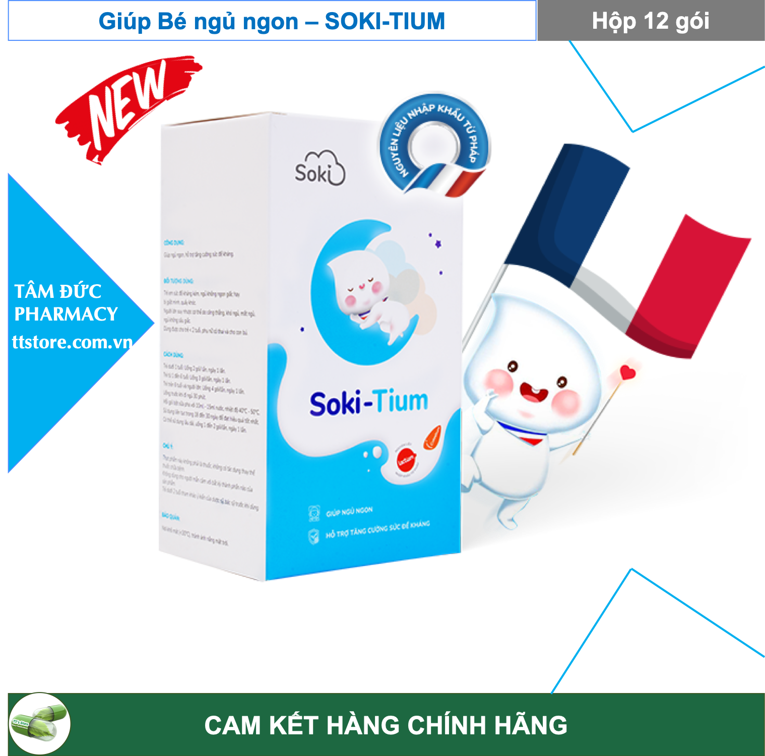 Sữa ngủ ngon soki tium - giúp bé ngủ ngon hơn, sâu giấc