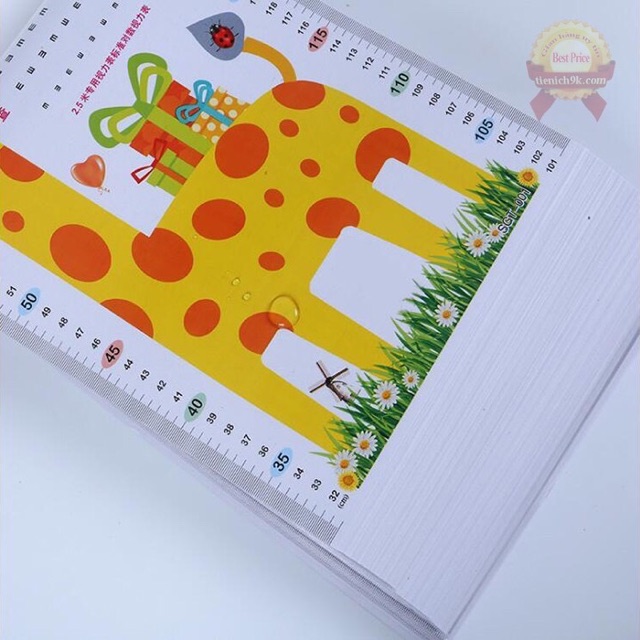Thước đo chiều cao cho bé, decal dán tường