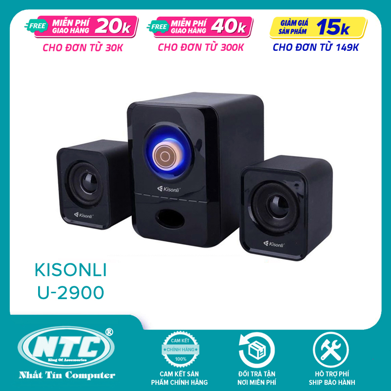 Loa máy tính 2.1 Kisonli U-2900 Âm thanh cực hay (Màu ngẫu nhiên)