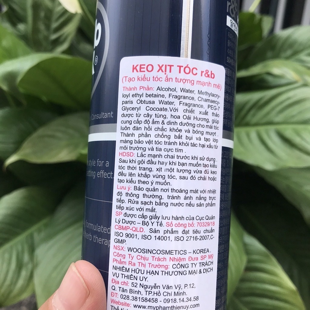 [HCM]Keo xịt tạo kiểu tóc r&b 330ml