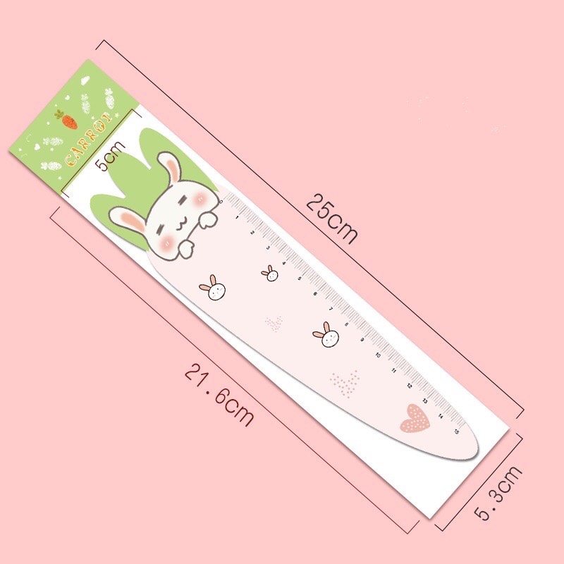 Thước Kẻ Hình Cà Rốt Dẻo Mềm Hít Sắt Dễ Thương 15cm [4567]