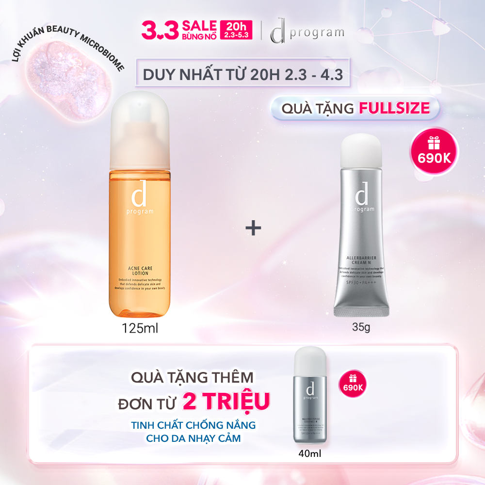 Oil-Control Moisturizer to Prevent Acne for Sensitive Skin Dprogram Balancing Acne Care Lotion 125ml