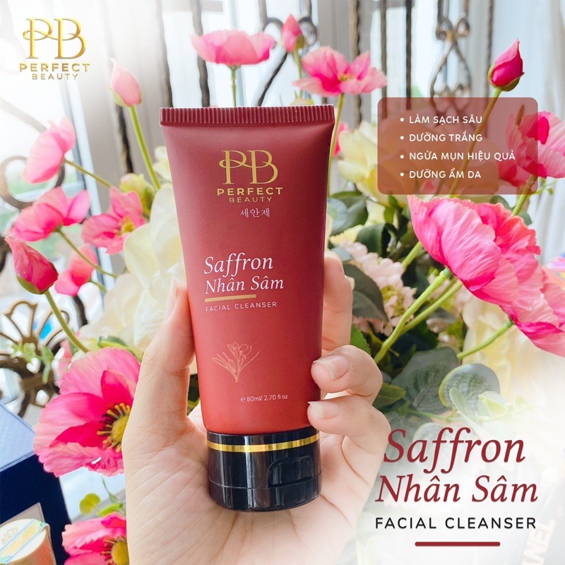 sữa rửa mặt nhân sâm saffron PB