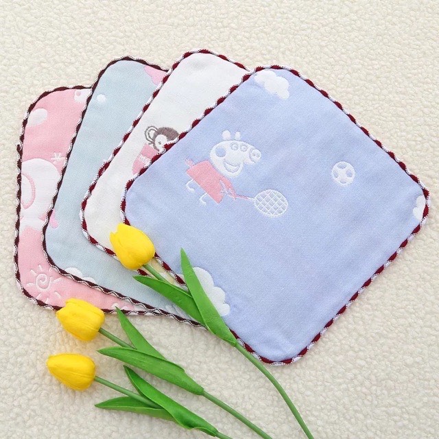 Set 5 Khăn Sữa Sợi Tre Cho BÉ -  Túi Zip Lee Lee Kid