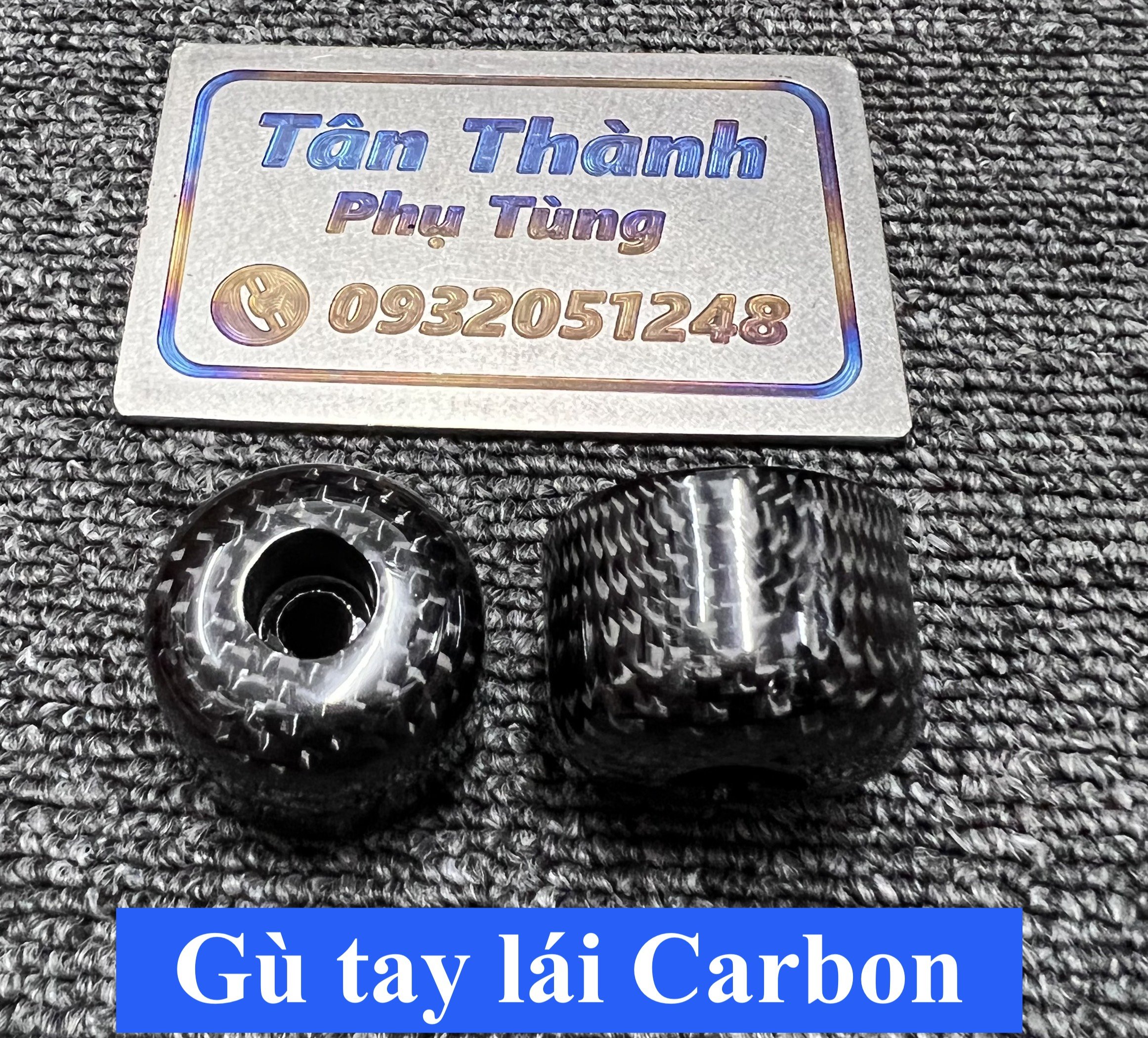 Gù Tay lái Carbon màu đen-1 cặp