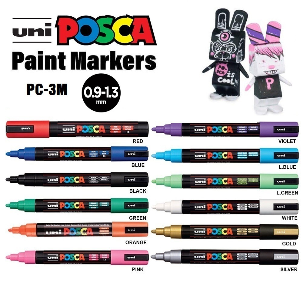 TEL Bút vẽ trên nhiều chất liệu Uni Posca Paint Marker PC-3M