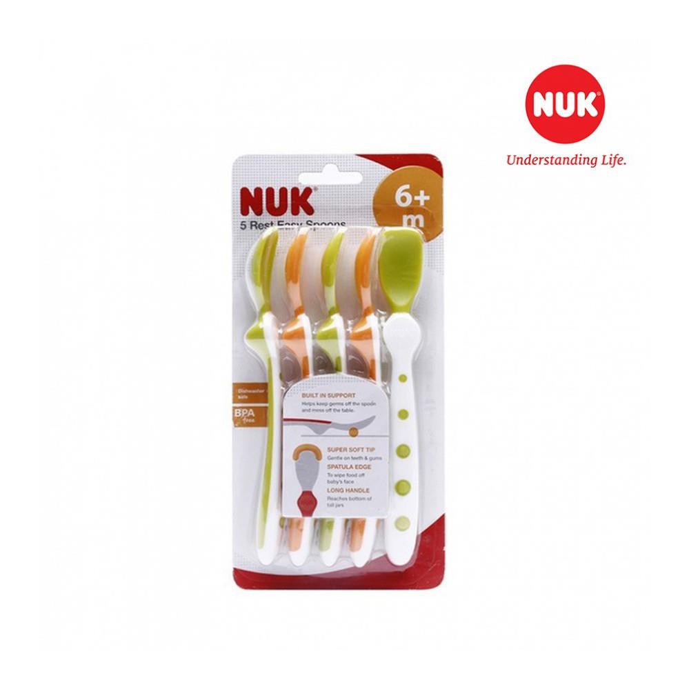BỘ 5 THÌA MỀM NUK  nhập khẩu Đức