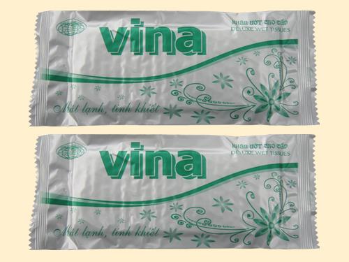 combo 100 Khăn Lạnh Tiệt Trùng VINA Hồng