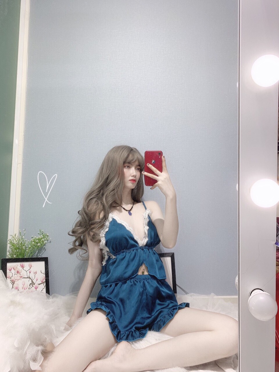 [HCM]Pijama Set Bộ Mặc Nhà - Pizama Bộ Ngủ Mặc Nhà Lụa Satin Cao Cấp Đùi 2 Dây Siêu Đẹp-Kèm Hình Thật