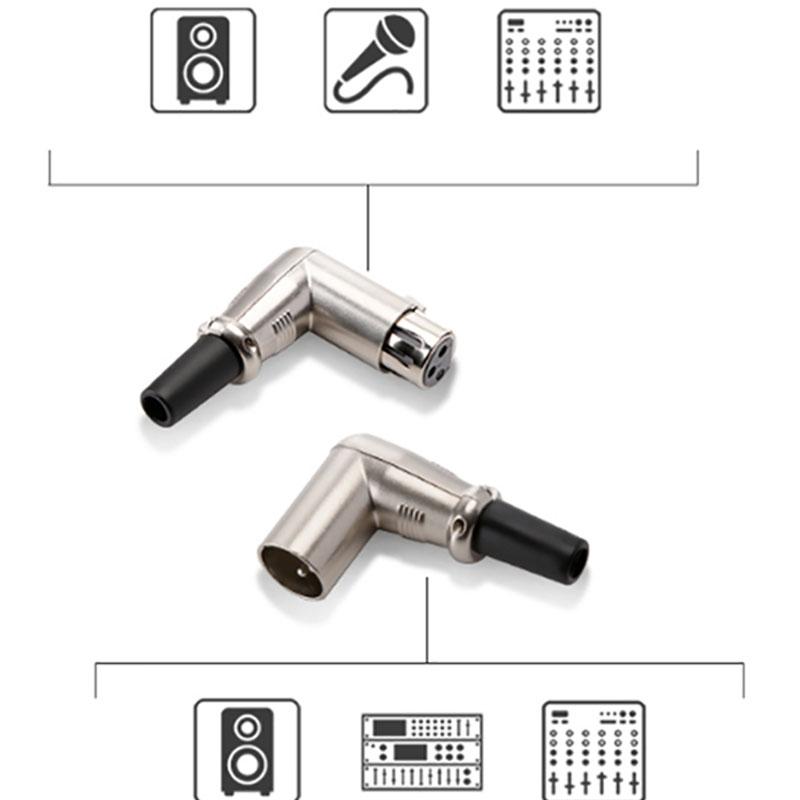 rắc hàn canon XLR cong góc đầu đực (1 chiếc)