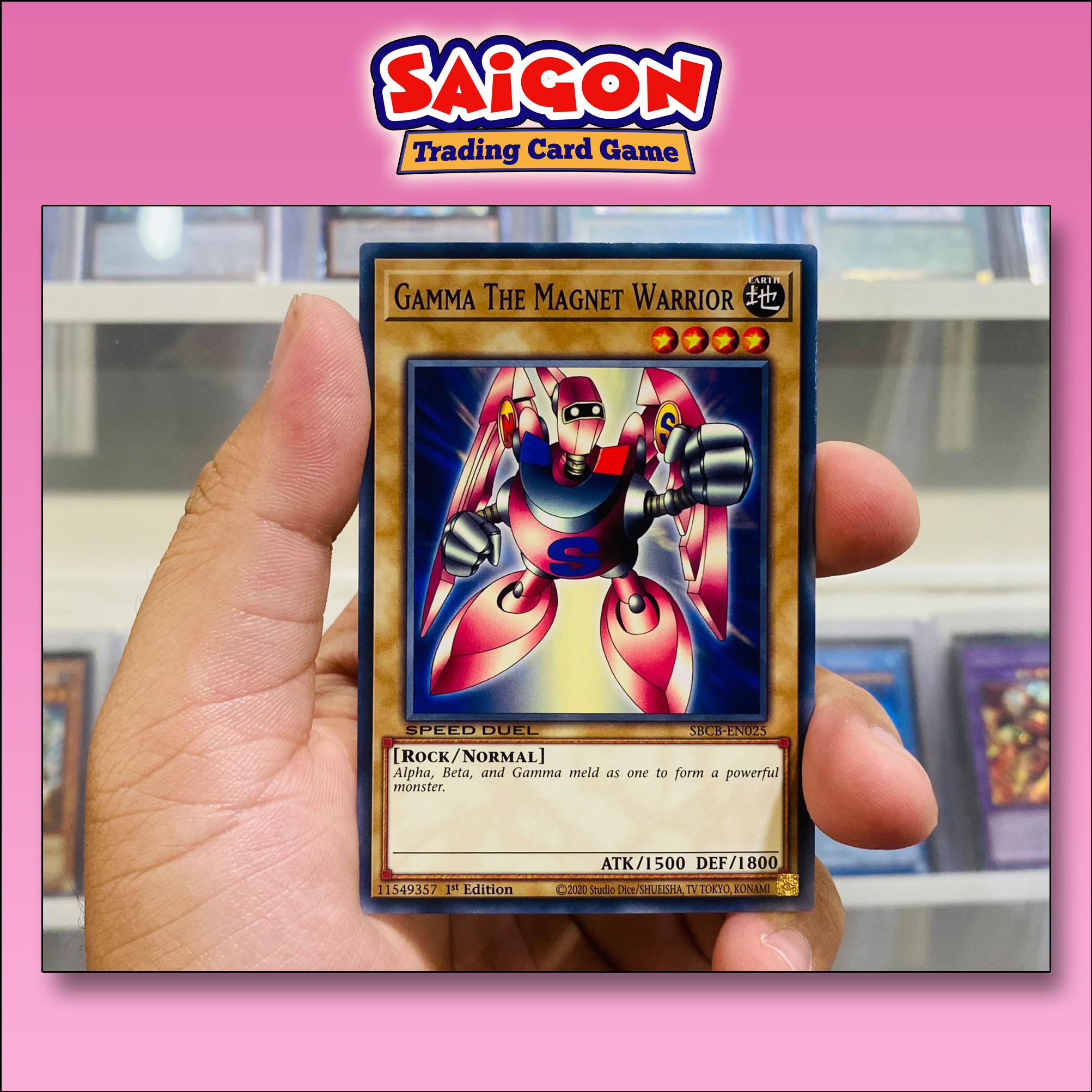 Thẻ bài yugioh mã sbcb-en025 - gamma the magnet warrior - common - 1st edition