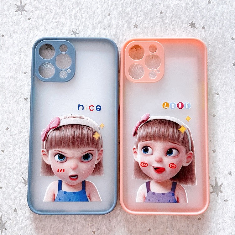 [HCM]Ốp dẻo viền màu hình cô bé IPhone 12/ 12 pro max/ 7 plus/ 8 plus/ 6/ 6s/ 6 plus/ 6s plus