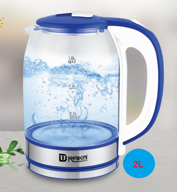 ẤM SIÊU TỐC THỦY TINH CAO CẤP 2 LÍT, CÓ ĐÈN