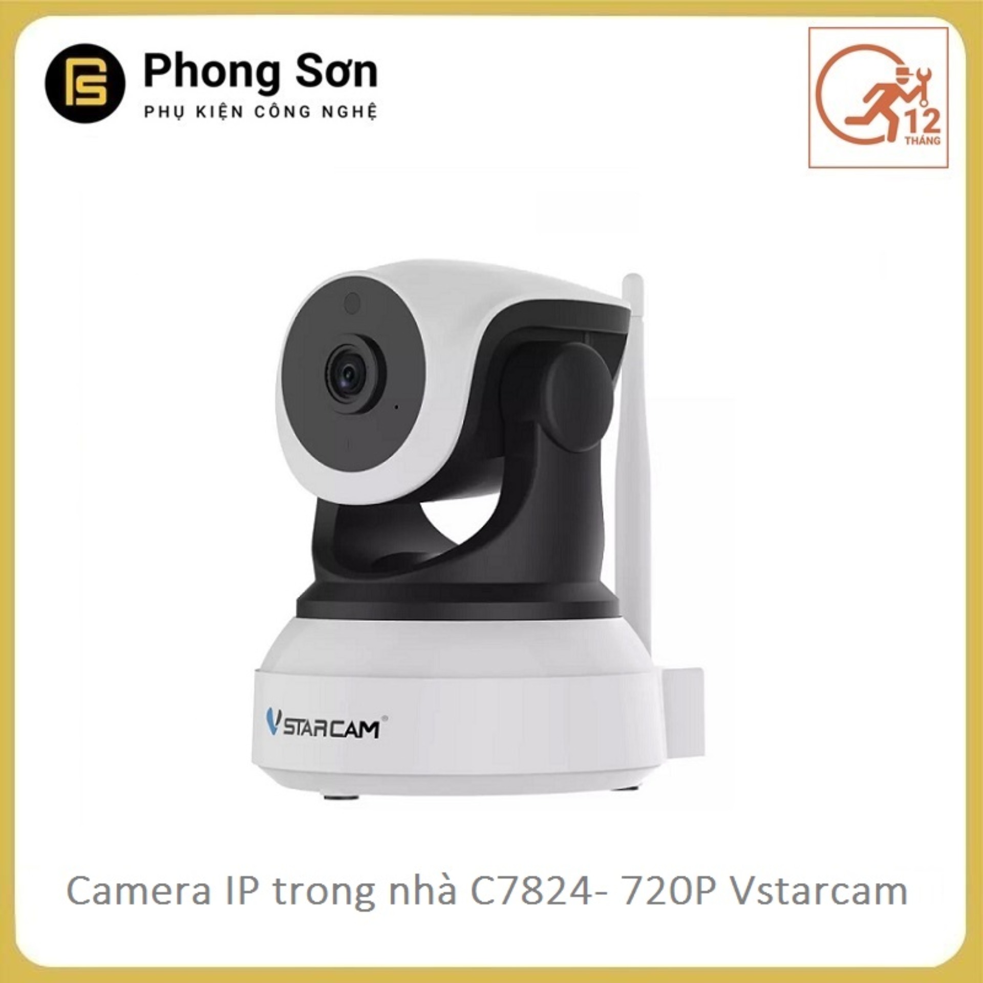 Camera  wifi ip C7824 720P  Vstarcam (Kèm thẻ 16GB Class10)