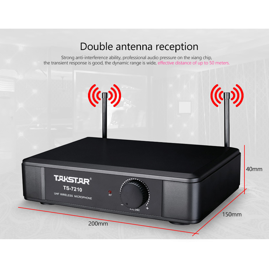 Micro gài tai không dây UHF Takstar TS-7210P