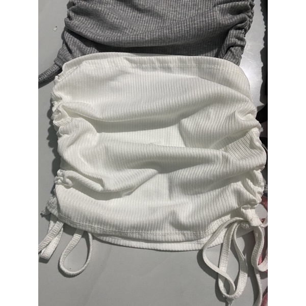 Áo ống nữ body rút dây 2 bên croptop