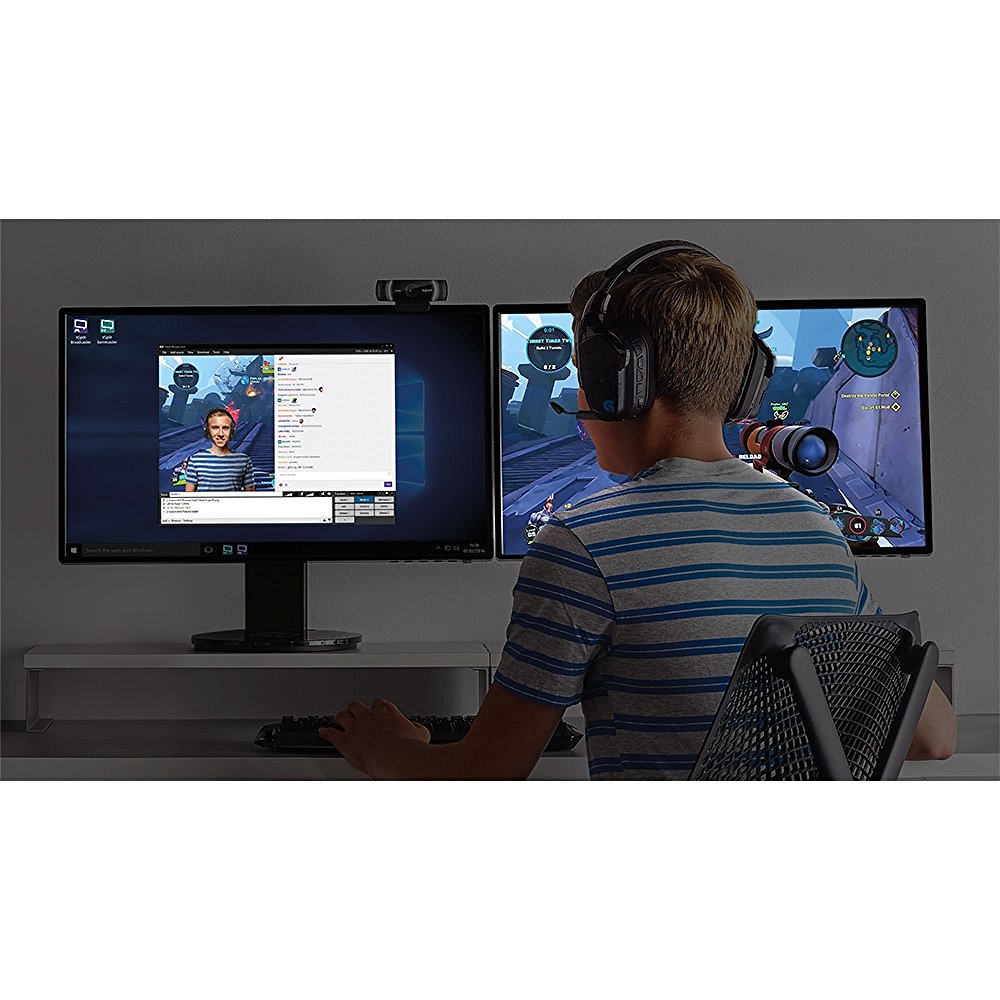 Webcam Logitech C922 Pro Stream full HD tặng phần mềm bản quyền XSplit Broadcaster, tặng chân, phần mềm livestream hỗ trợ màn hình xanh, Logitech C920E full HD, đăng ký bảo hành chính hãng theo seri trên website hãng Logitech.com