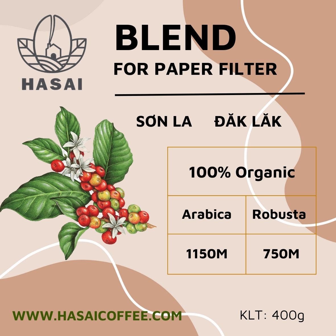 Cà phê phin giấy tinh tế - hasai coffee blend