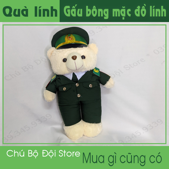 GẤU BÔNG MẶC ĐỒ LÍNH