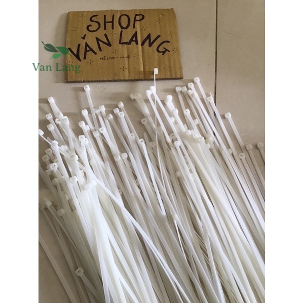 30 Dây thít nhựa trắng - lạt nhựa, dây rút 40 cm