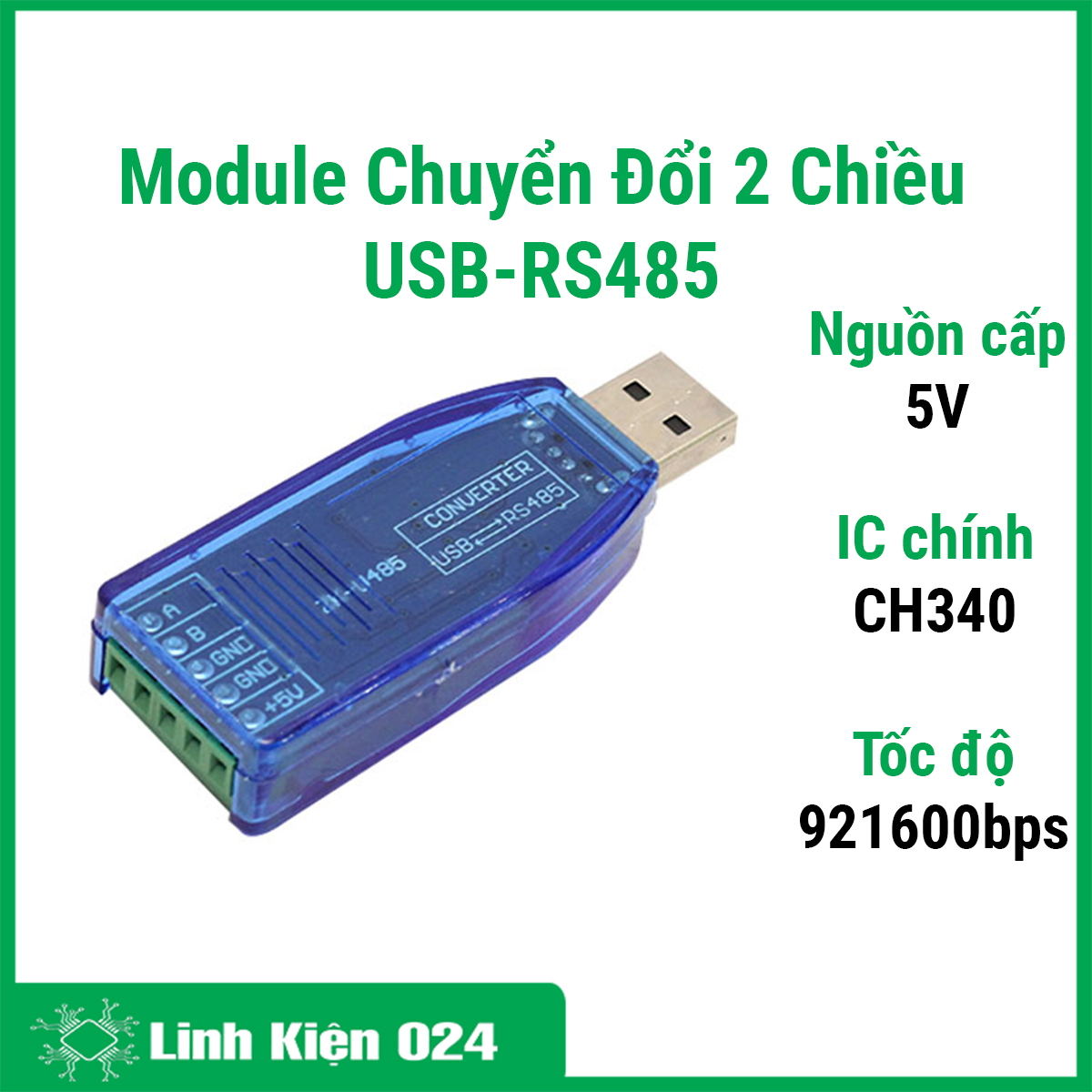 Module chuyển đổi 2 chiều usb-rs485