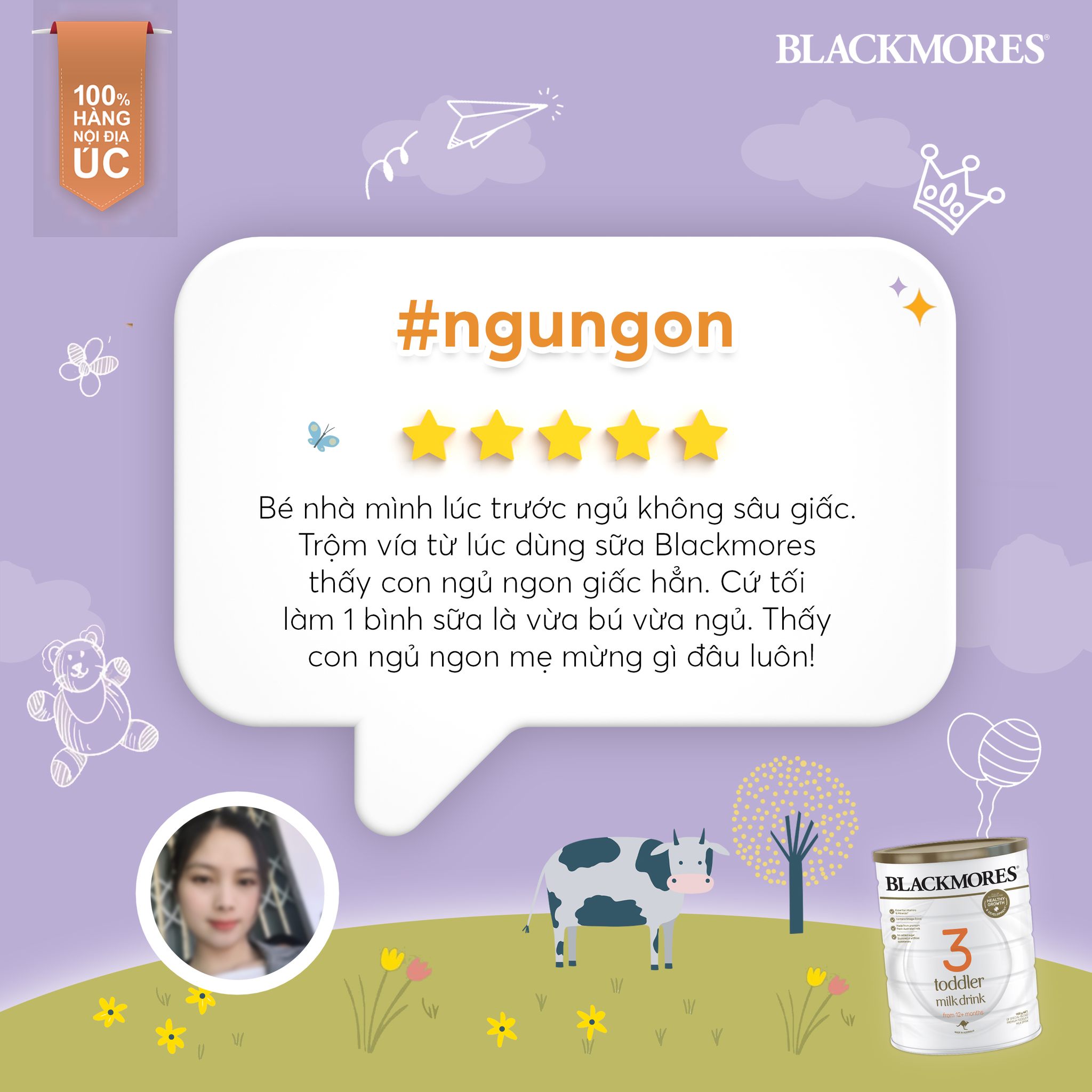Sữa Blackmores Đủ Số 1,2,3 Úc 900g
