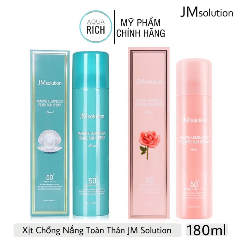 Xịt Chống Nắng JM Solution For Body & Face Dạng Xịt Dành Cho Mặt Và Body 180ml nhập khẩu