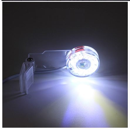 Đèn Led kẹp bể cá tròn, miệng vòm khó gắn đèn thường