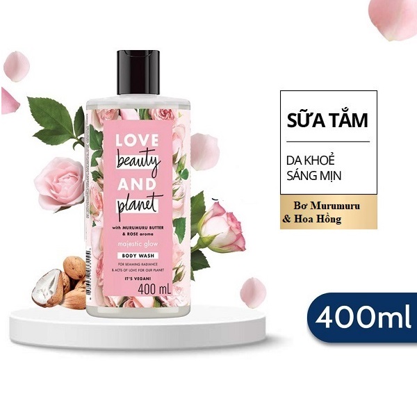 Sữa Tắm Love Beauty And Planet 400ml Phục Hồi Da Khô| Làm Sáng | Cấp Nước | Thanh Lọc Da Body Wash 400ml
