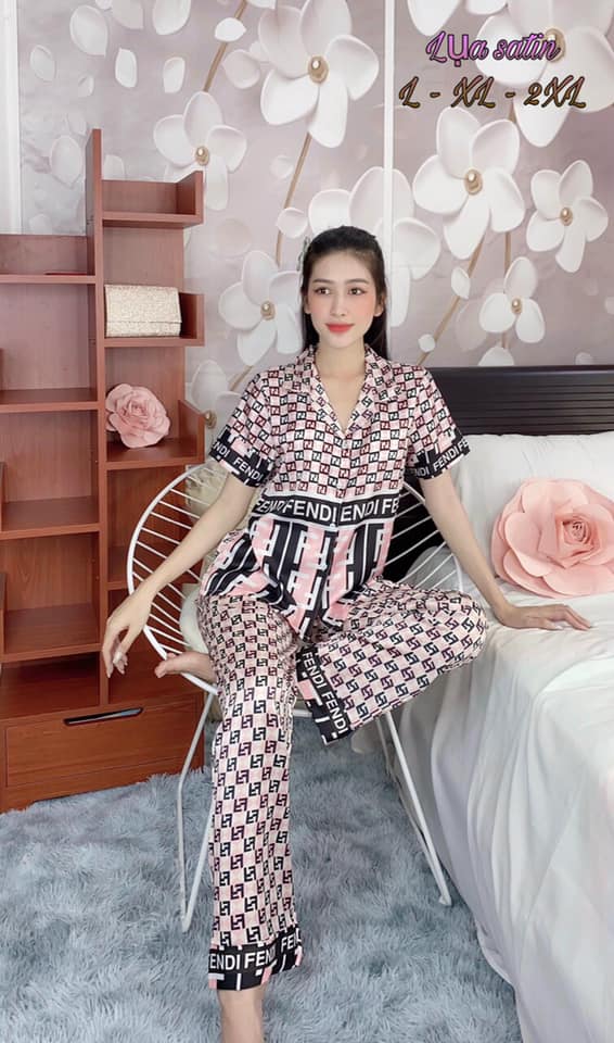 BỘ PIJAMA LỤA SATIN CAO CẤP - TAY NGẮN (TỪ 56-75KG)
