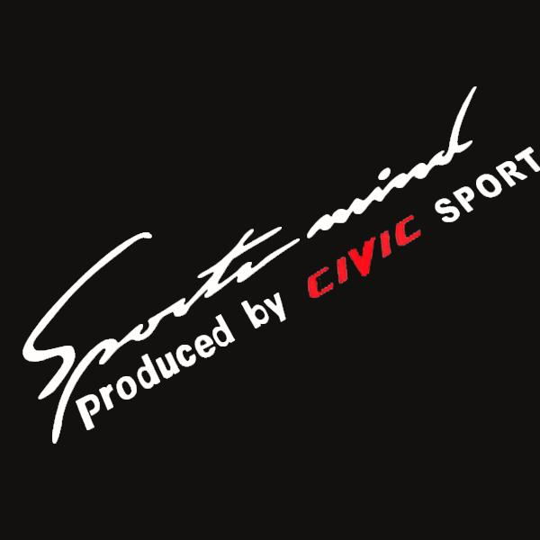 [HCM]Tem sport mind dán xe ô tô Civic (trắng)