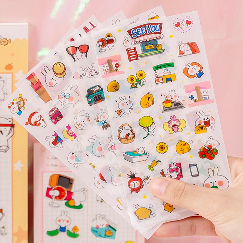 Set 6 nhãn dán sticker SEE YOU trang trí