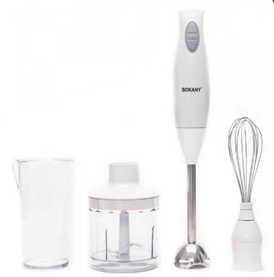 Máy xay cầm tay giá rẻ Sokany, máy xay thịt cầm tay lưỡi siêu sắc, kèm đồ đánh trứng và trộn bột, bảo hành uy tín 12 tháng