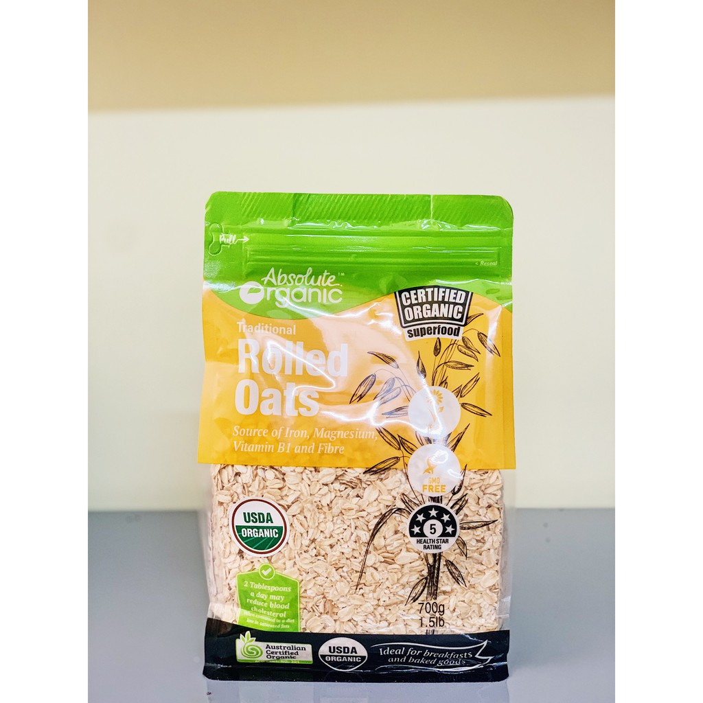 Yến Mạch Hữu Cơ Absolute Organic Rolled Oat (700g)