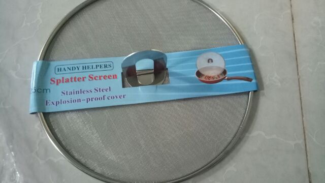 Nắp vung lưới inox 33cm chống văng dầu mỡ côn trùng